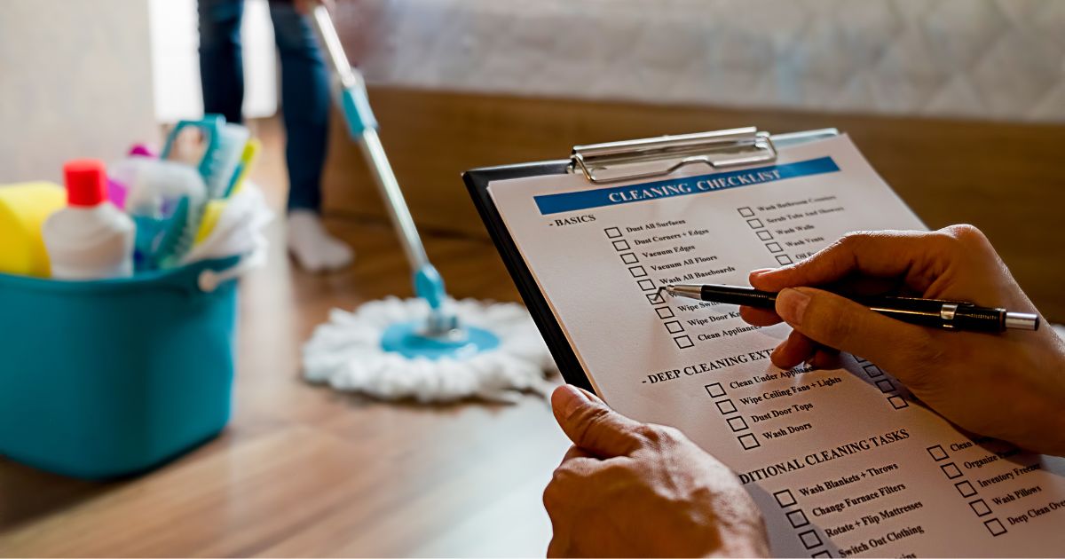 Cleaning checklist